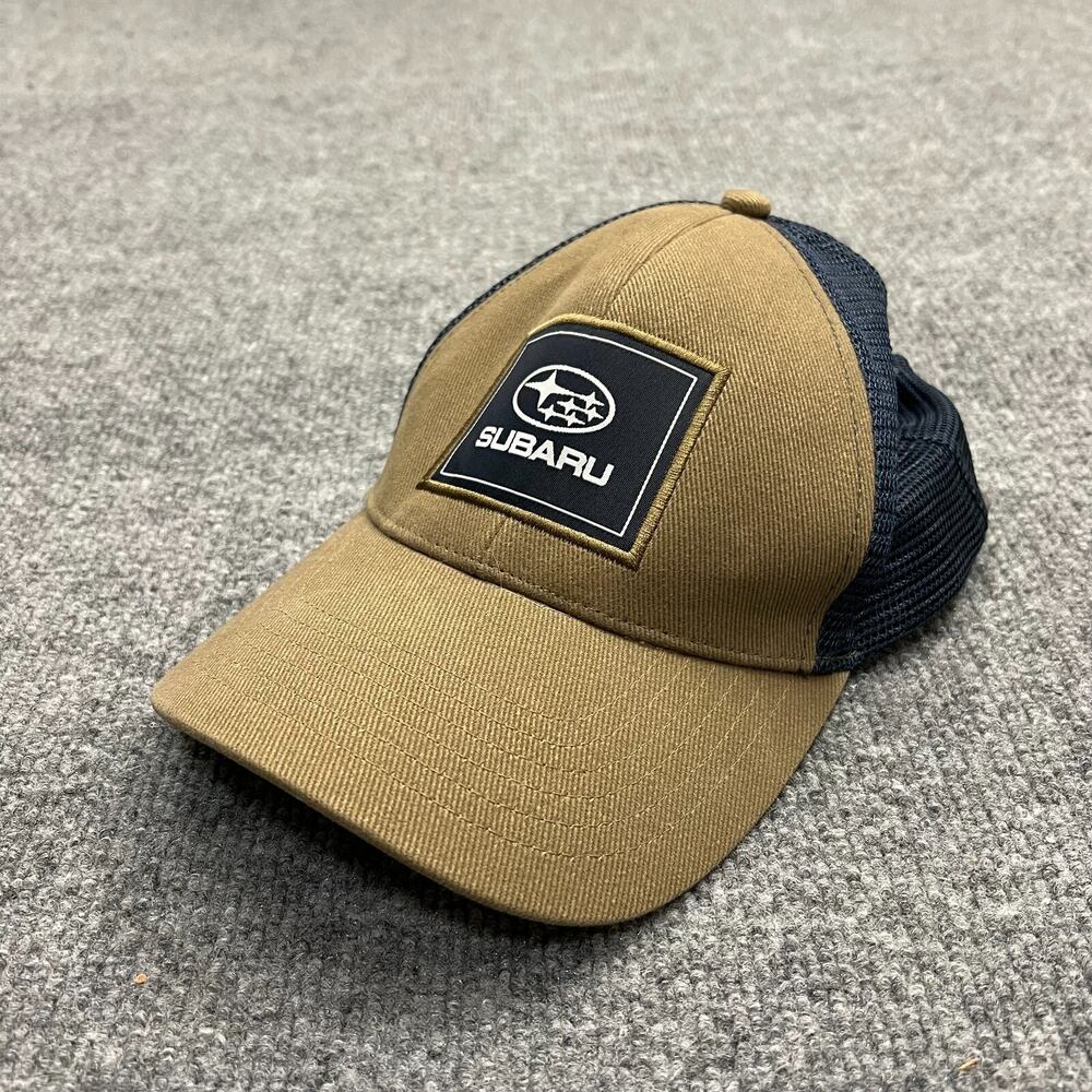 K-Products Headwear Trucker Cap Mens O/S Blue Brown Subaru Adjustable Snapback